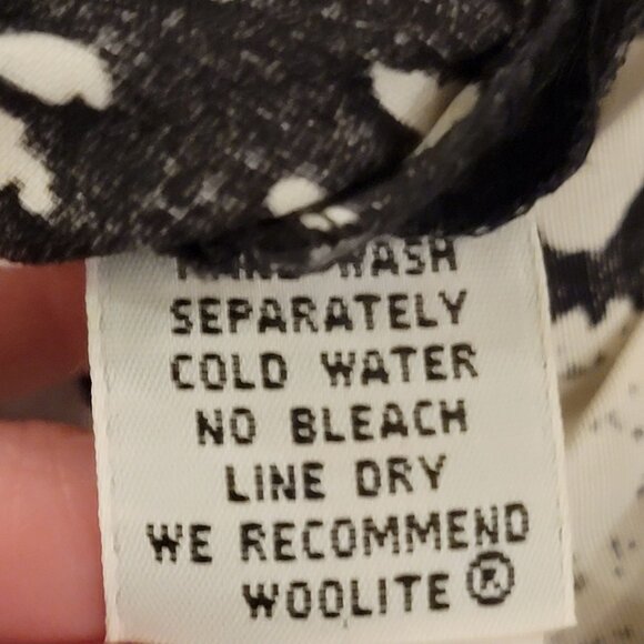 Vintage 80s Button Blouse Women Plus 22W Black White Shirt Top Formal Work Fall - Picture 16 of 16